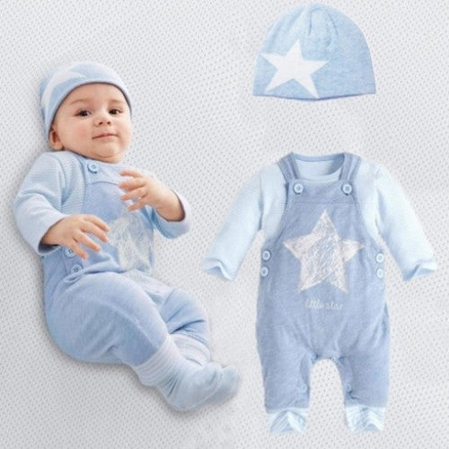 Newborn Baby Clothes Romper+Pants 2pcs Clothing Set Baby Rompers Long Sleeve Cotton Romper Baby Infant Cartoon Animal