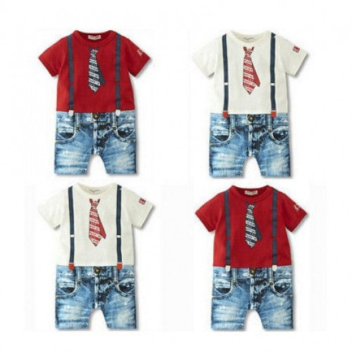 Infant Overalls Romper Shorts Bodysuit Outfit Clothing US Baby Boys Kids Newborn