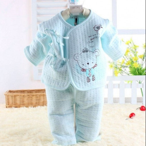 100% Pure Cotton Quilted Thickening in the Spring and Autumn Winter Model for Newborn Babies Baby Thermal Underwear Suits