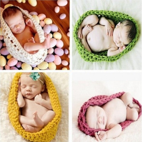 Handmade Baby Bowl Knitted Hat Pod Sleeping Bag Crochet Toddler Costume Outfit